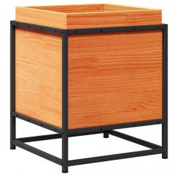 Jardinière bac lit surélevé plantes fleurs terrasse jardin cire 40 x 40 x 50 cm bois de pin massif