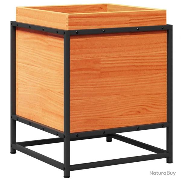 Jardinire bac lit surlev plantes fleurs terrasse jardin cire 40 x 40 x 50 cm bois de pin massif