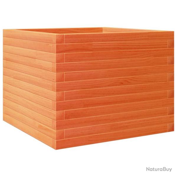 Jardinire bac lit surlev plantes fleurs terrasse jardin cire 60 x 60 x 45,5 cm bois de pin massi