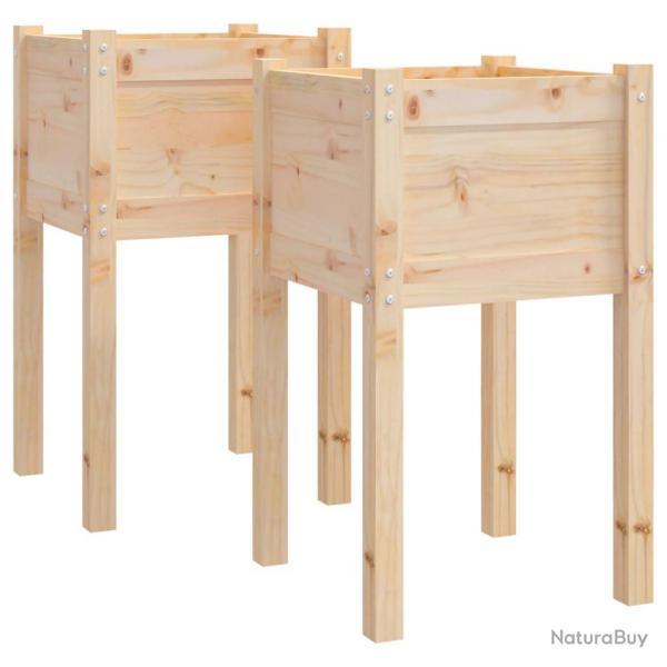 Jardinire bac lit surlev plantes fleurs jardin terrasses d'extrieur lot de 2 40 x 40 x 70 cm bo