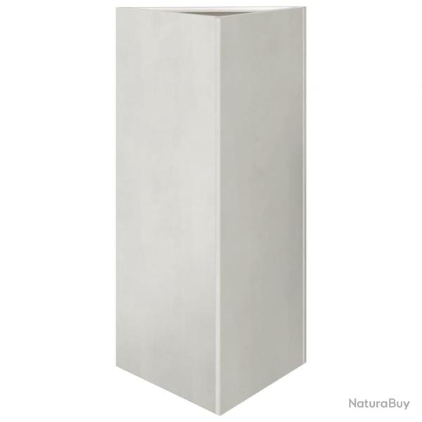 Jardinire bac lit surlev plantes fleurs terrasse jardin triangulaire 40 x 34,5 x 70 cm acier ino