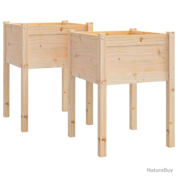 Jardinire bac lit surlev plantes fleurs jardin terrasses d'extrieur lot de 2 50 x 50 x 70 cm bo