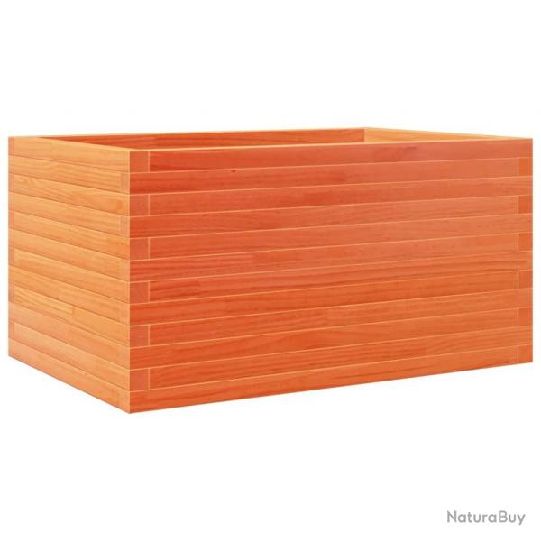 Jardinire bac lit surlev plantes fleurs terrasse jardin cire 90 x 60 x 45,5 cm bois de pin massi
