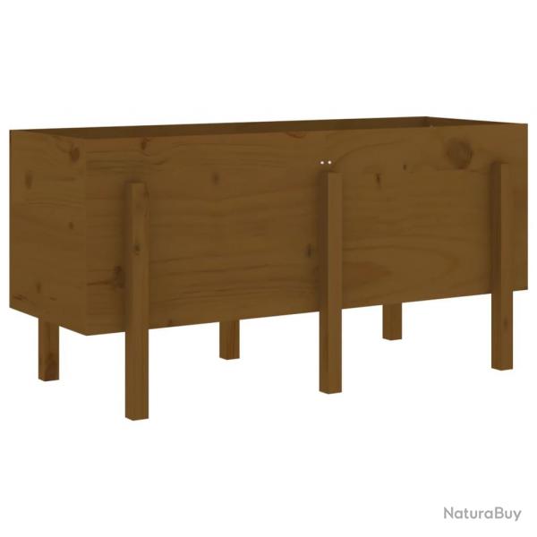 Jardinire bac lit surlev plantes fleurs terrasse jardin de jardin brun 121 x 50 x 57cm bois de p