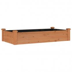 Jardinière bac lit surélevé plantes fleurs terrasse jardin de jardin doublure 120 x 60 x 25 cm bois