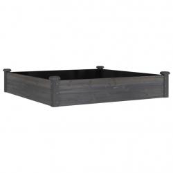 Jardinière bac lit surélevé plantes fleurs terrasse jardin de jardin doublure 120 x 120 x 25 cm boi