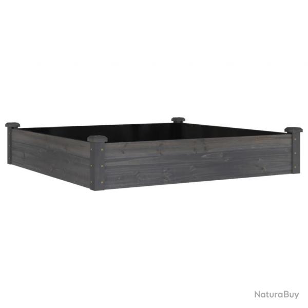 Jardinire bac lit surlev plantes fleurs terrasse jardin de jardin doublure 120 x 120 x 25 cm boi