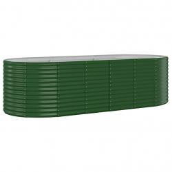 Jardinière bac lit surélevé plantes fleurs terrasse jardin de jardin acier enduit de poudre 249 x 1