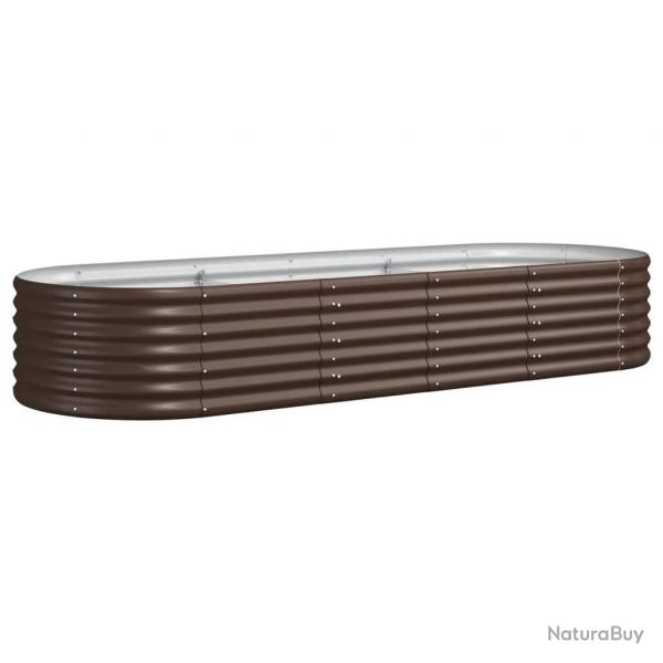 Jardinire bac lit surlev plantes fleurs terrasse jardin de jardin acier enduit de poudre marron