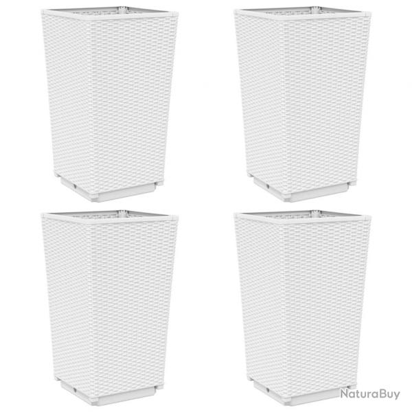 Jardinire bac lit surlev plantes fleurs jardin terrasses lot de 4 32,5 x 32,5 x 57 cm polypropyl