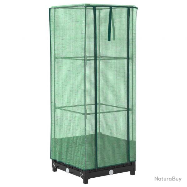 Jardinire bac lit surlev plantes fleurs terrasse jardin surleve avec housse aspect rotin 40 x