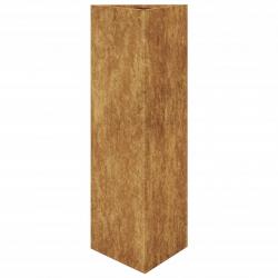 Jardinière bac lit surélevé plantes fleurs terrasse jardin triangulaire 30 x 26 x 75 cm acier corte