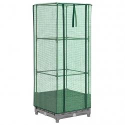 Jardinière bac lit surélevé plantes fleurs terrasse jardin surélevée avec housse aspect rotin 40 x
