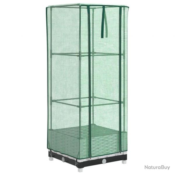Jardinire bac lit surlev plantes fleurs terrasse jardin surleve avec housse aspect rotin 40 x