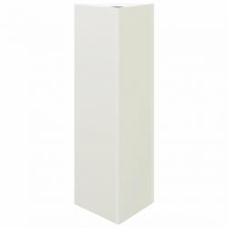 Jardinière bac lit surélevé plantes fleurs terrasse jardin triangulaire 30 x 26 x 75 cm acier blanc