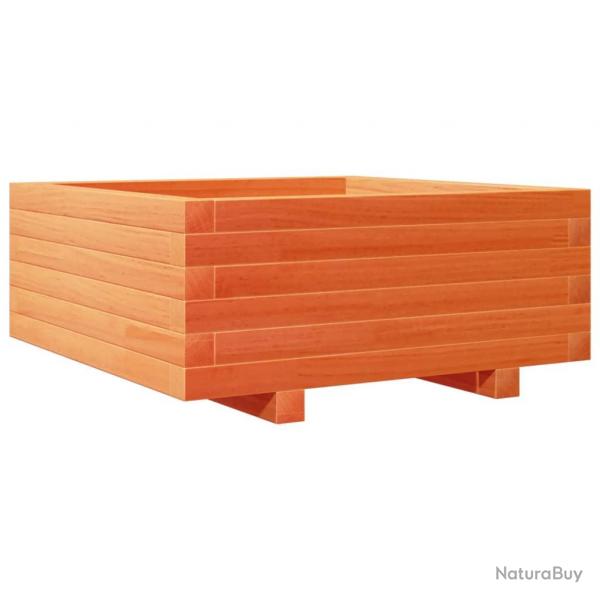 Jardinire bac lit surlev plantes fleurs terrasse jardin cire 60 x 60 x 26,5 cm bois de pin massi