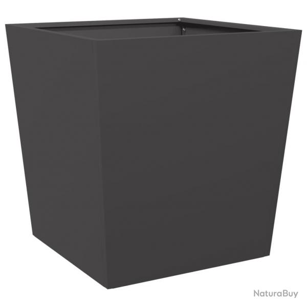 Jardinire bac lit surlev plantes fleurs terrasse jardin 50 x 50 x 50 cm acier noir 02_0037655