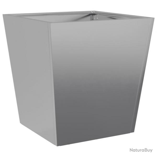 Jardinire bac lit surlev plantes fleurs terrasse jardin 40 x 40 x 40 cm acier inoxydable gris 02