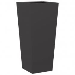 Jardinière bac lit surélevé plantes fleurs terrasse jardin 35 x 35 x 75 cm acier noir 02_0037513