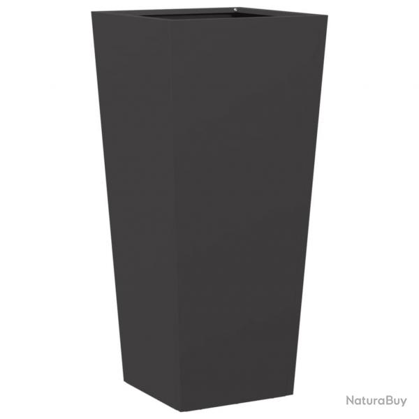 Jardinire bac lit surlev plantes fleurs terrasse jardin 35 x 35 x 75 cm acier noir 02_0037513