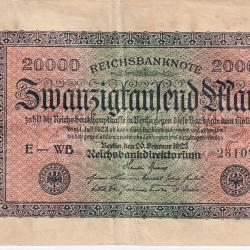 BILLET 20000 Mark ALLEMAGNE 1923 P.085f