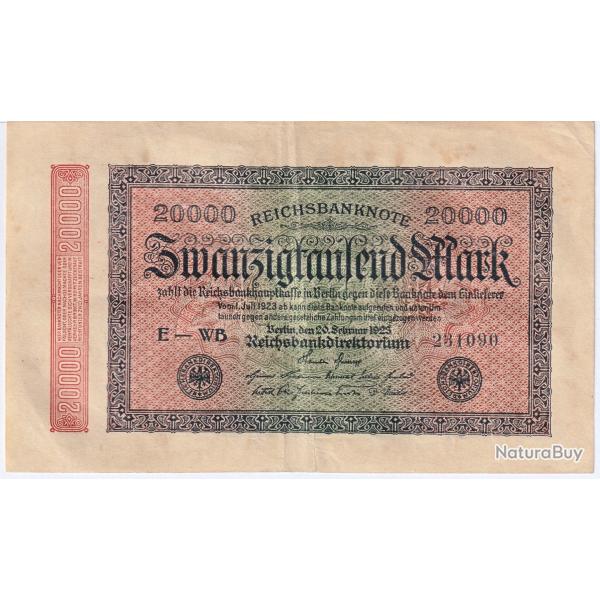 BILLET 20000 Mark ALLEMAGNE 1923 P.085f