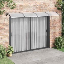 Auvent de porte Noir 350x100 cm Polycarbonate alsavelo