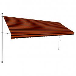 Auvent manuel rétractable 400 cm Orange et marron alsavelo