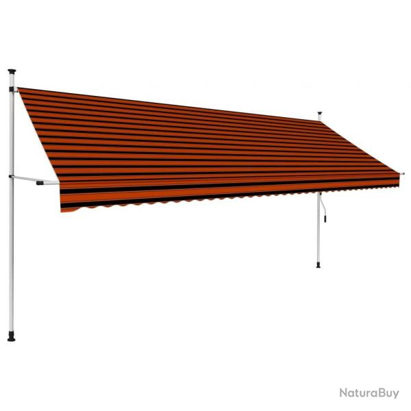 Auvent manuel rtractable 400 cm Orange et marron alsavelo