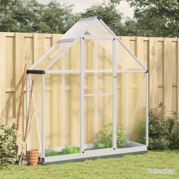 Serre avec cadre de base argent 169x58x202 cm aluminium alsavelo