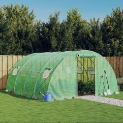 Serre avec cadre en acier vert 16 m² 4x4x2 m alsavelo