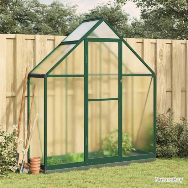 Serre avec cadre de base vert 169x58x202 cm aluminium alsavelo