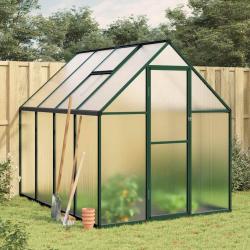 Serre avec cadre de base vert 224x169x195 cm aluminium alsavelo