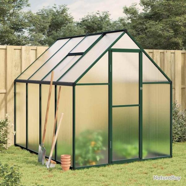 Serre avec cadre de base vert 224x169x195 cm aluminium alsavelo