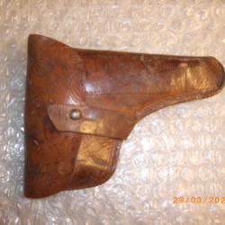 Etui ancien en cuir pistolet 7,65