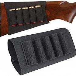 Fusil de Chasse Tactique Fusil de Chasse Pochettes 5 Porte-Cartouches Stock Porte-Coquille Élastique