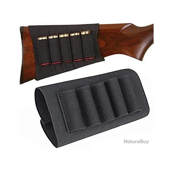 Fusil de Chasse Tactique Fusil de Chasse Pochettes 5 Porte-Cartouches Stock Porte-Coquille lastique