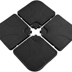 Lot de 4 Dalles carrées Parasol Lestage Pieds Base pour Parasol déporté avec Poignée 50 × 50 × 7,5