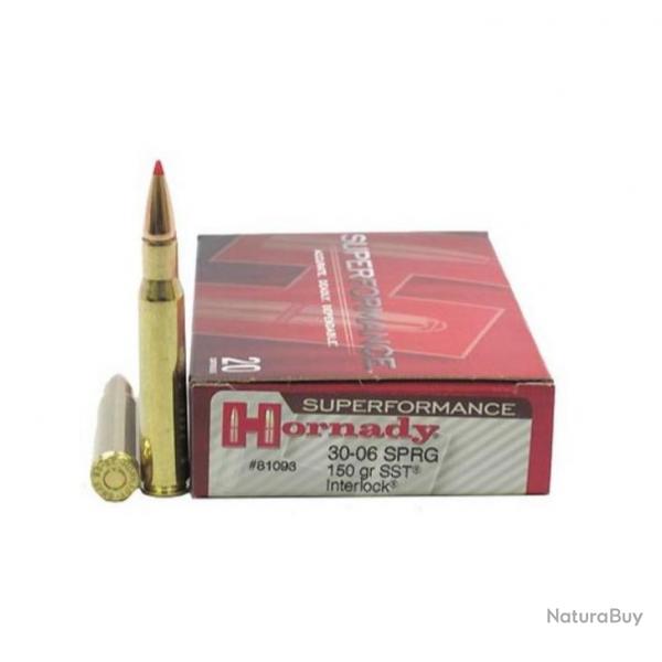 Cartouches HORNADY SUPERFORMANCE SST - 30-06 SPRINGFIELD - 150grs - Boite de 20 units