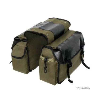 vidaXL Sac d vélo doubl pour port-bagags étanch 35 L Noir