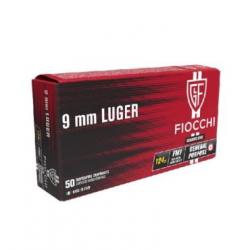 CARTOUCHES FIOCCHI 9x19 mm FMJ 124gr x50