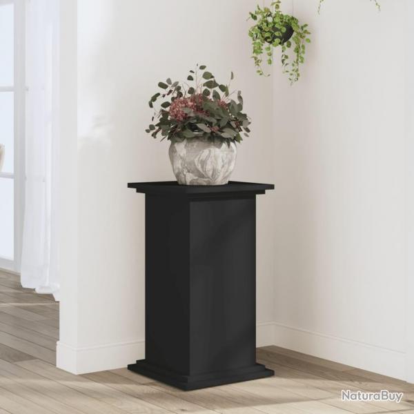Support pour plantes noir 33x33x60 cm bois d'ingnierie