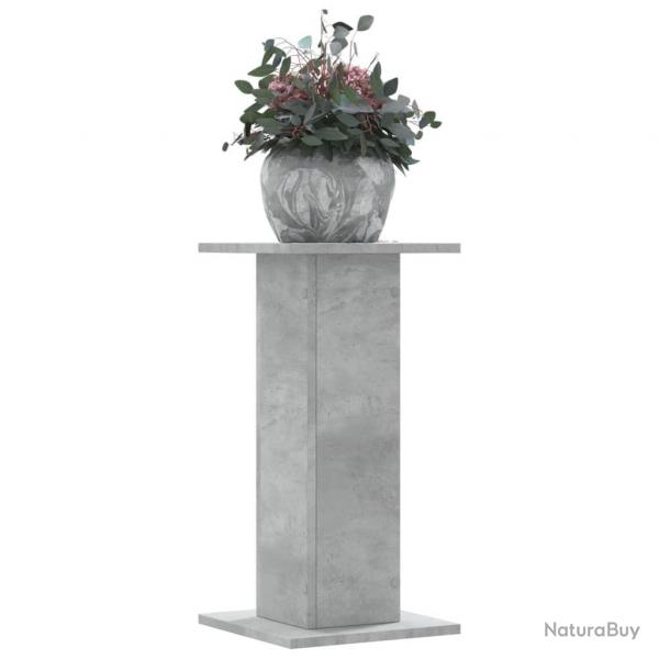 Supports pour plantes 2 pcs gris bton bois d'ingnierie