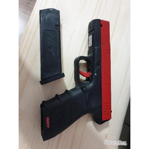 Pistolet d'entranement SIRT 110 (Glock 17/22), culasse mtallique, laser rouge