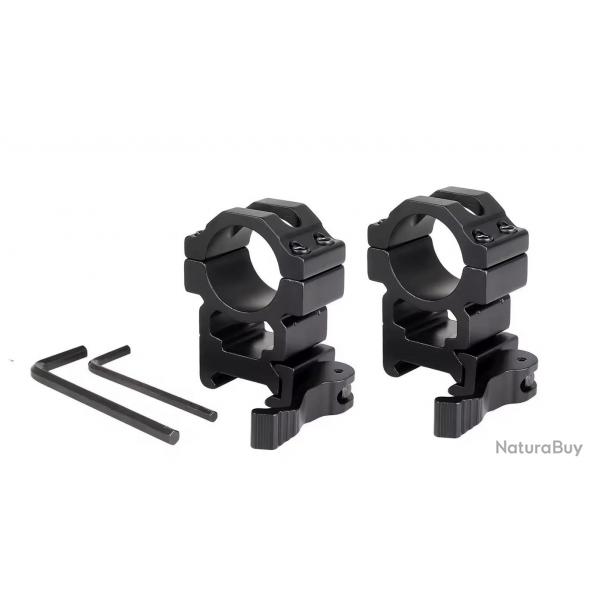 Colliers de fixation haut avec attache rapide pour lunette rail 22 mm diamtre 25,4 mm (1 pouce)