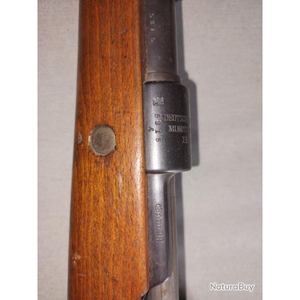 Fusil mauser G 98 gewerh G 98 WWI 1917Calibre 8.57 is
