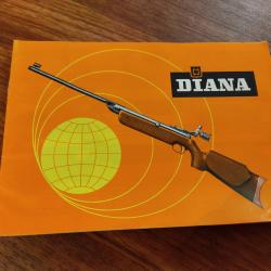 Notice publicité mode d'emploi armes Diana carabine à air modèle 16 pistolet à air diana