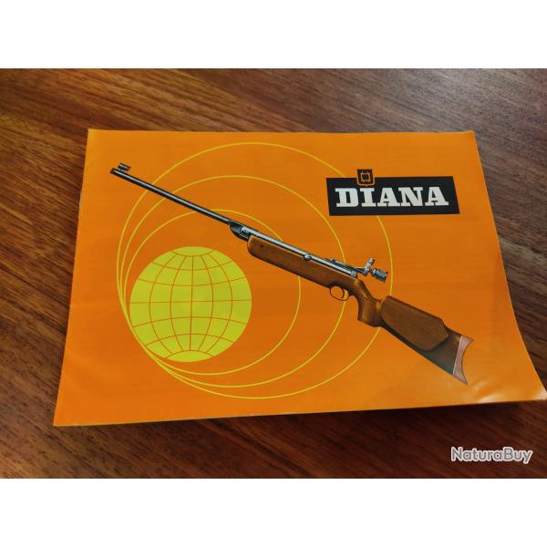 Notice publicit mode d'emploi armes Diana carabine  air modle 16 pistolet  air diana