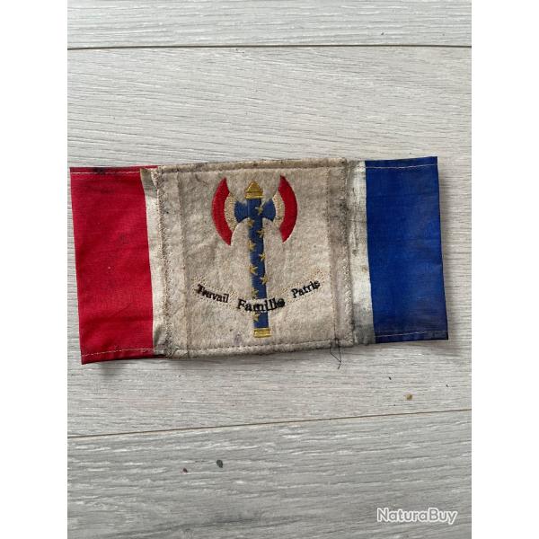 un brassard franais travaille famille patrie ww2