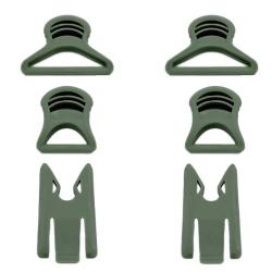 Clips pivotants TRAIL BLASER casque 6pcs - Vert armée